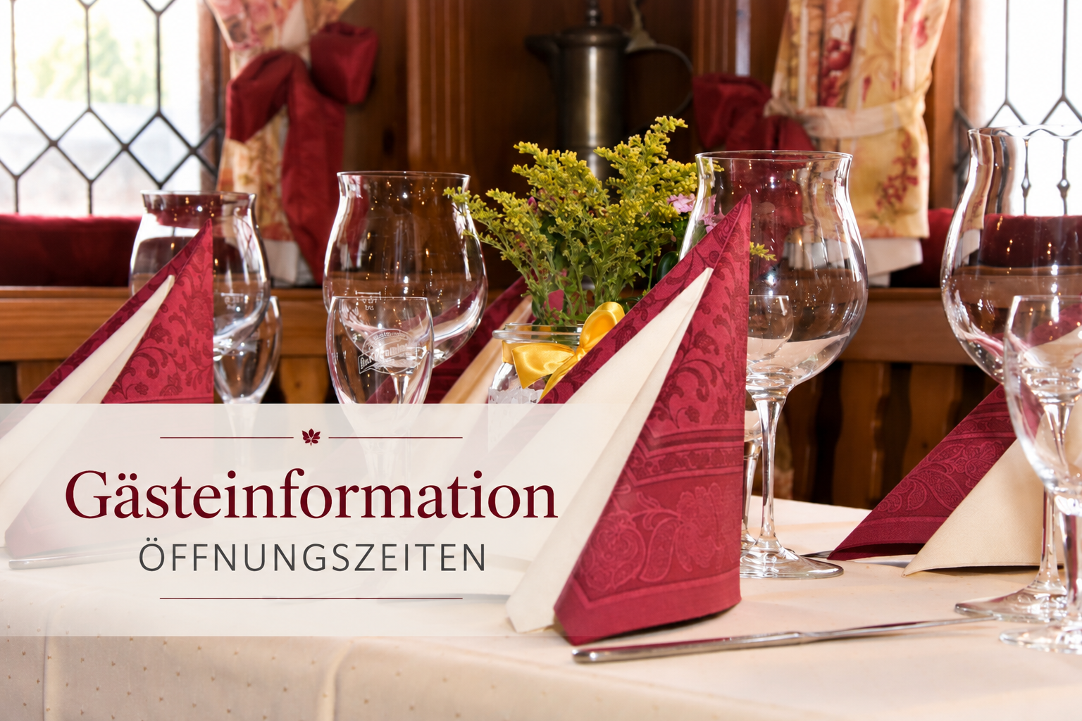 Gästeinformation im gemütlichen Gasthaus